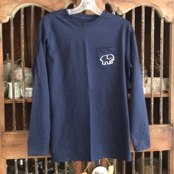 ivory ella Long Sleeve navy T-shirt Size M NWOT - Picture 2 of 5